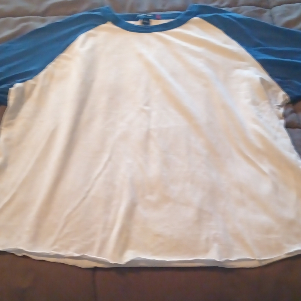 Sport-Tek Blue and White Crew Neck Tee